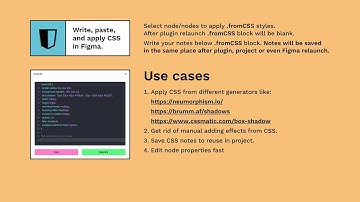 fromCSS – Figma plugin. Write, paste, and apply CSS.