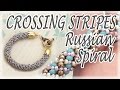 Crossing stripes Russian Spiral Tutorial - How to make a bracelet - Beading tutorial