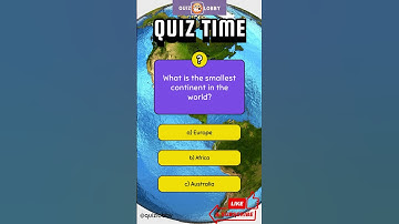 Guess the Smallest Continent in the World! | Fun Quiz Short 🌍#shorts #quizchallenge