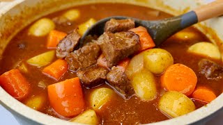 Best ever beef stew with carrots and potatoes 🥩🥕check how to make perfect beef stew! Dinner recipe