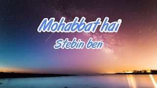 Mohabbat Hai lyrics video |Mohit Suri |Stebin Ben | Hina Khan, Shaheer Sheikh | by Lyrics Boy