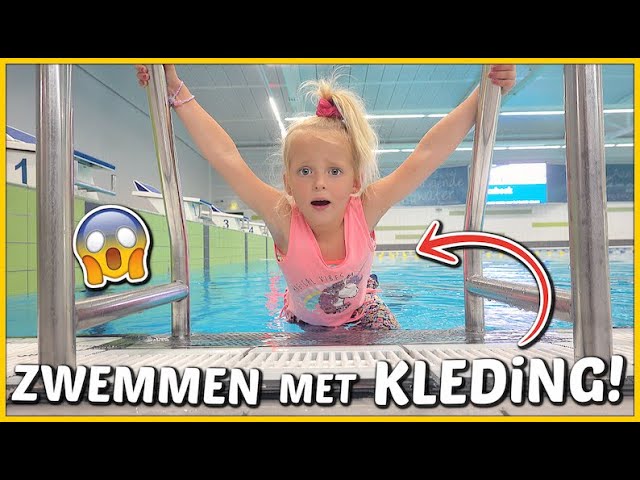 VOOR EERSTE KEER ZWEMLES MET KLEREN | Bellinga Vlog #1870 YouTube