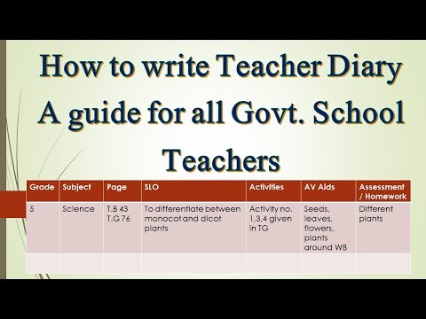 Video: How To Fill Out A Diary Of Teaching Practice