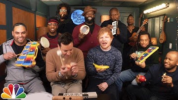 Jimmy Fallon, Ed Sheeran & The Roots Sing "Shape of You" (Classroom Instruments)