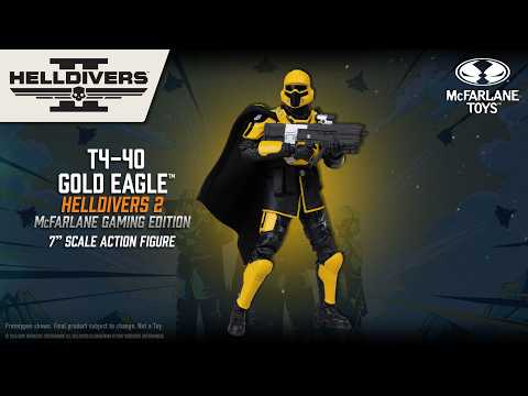 NEW Helldivers 2: T4 40 Gold Eagle™ Gaming Edition, 7" Action Figure | Action Figure Showcase