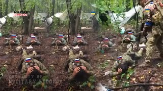 Ambush Footage!! Ukraine Paratroopers Destroyed 870 Russian Wagner Group which crossed Bakhmut track