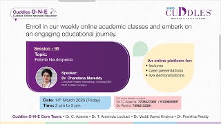 Session 95: Febrile Neutropenia | Dr. Chandana Mareddy | KIMS Cuddles ONE