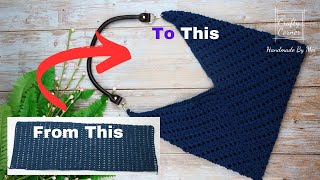 I Turned A Rectangle Into A Bag, Crochet Tutorial