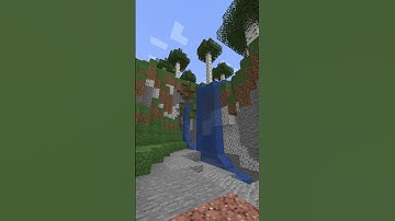 Waterfall with cool textures and shaders !! #short #shorts #minecraftshorts #minecraftshort #mcpc