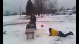 Sledding fail