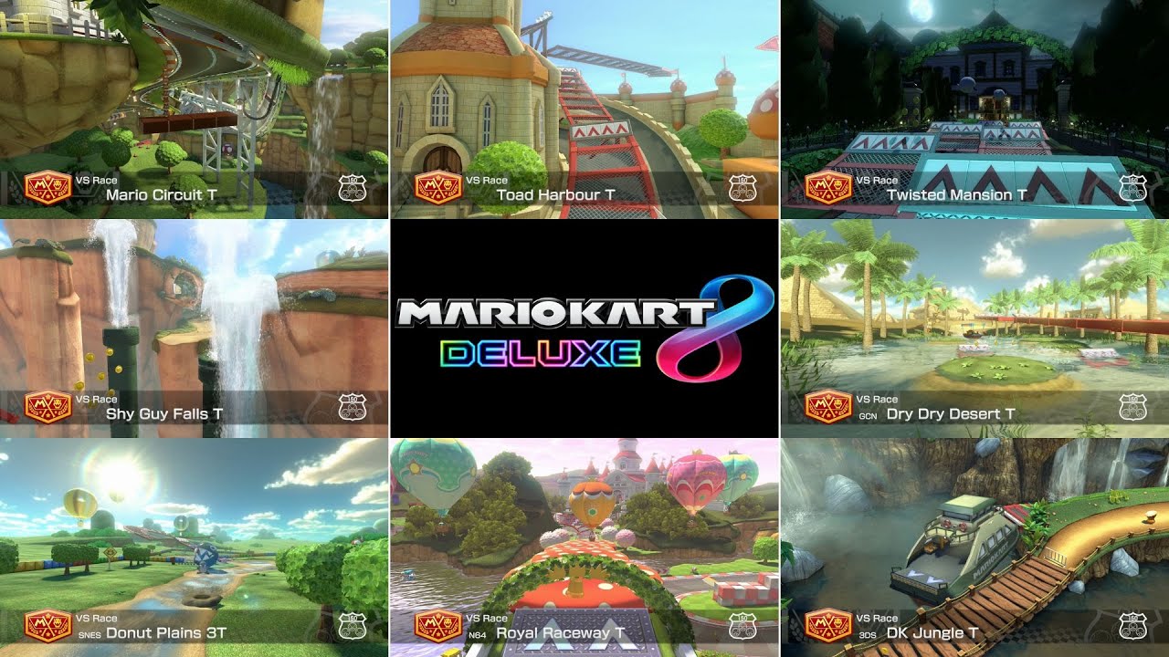 If 8 Mario Kart 8 Deluxe Courses Had Trick Variations (Flower & Banana Cups)