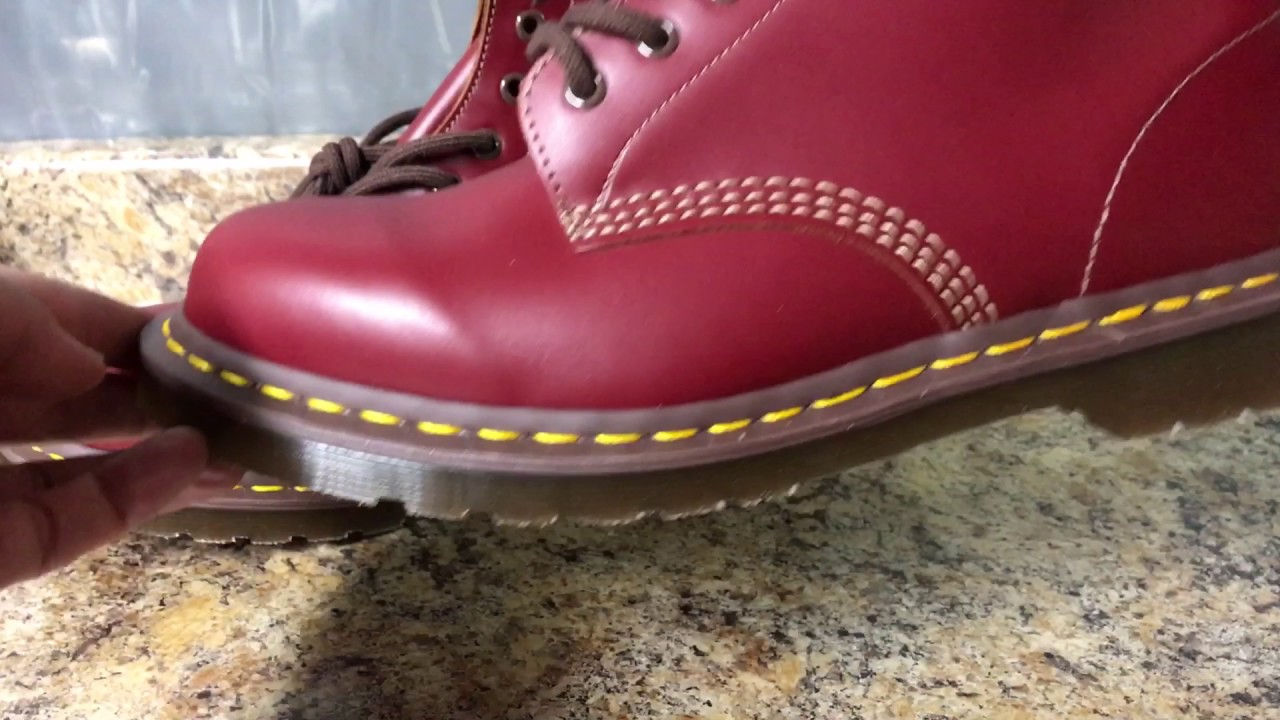 Dr martens 1460 oxblood made in England - YouTube