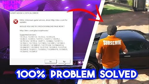 Script Hook V Error unknown game verion [FIX] | GTA V update |  @gamingdio
