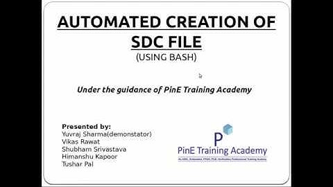 Project Based on BASH (scripting) In PD (Physicial Design) | Pine Training Academy