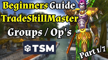 Beginner Groups and Operations w/ TradeSkillMaster (TSM) In WoW Gold Making Part 1 of 7