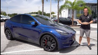 Is the 2021 Tesla Model Y a BETTER performance SUV than a Mustang MachE GT?