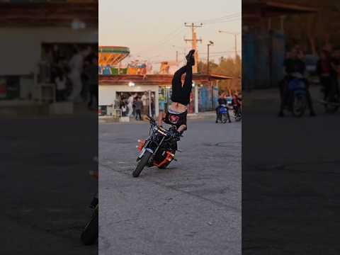 حرکات نمایشی با موتور سنگین سامان قنبری