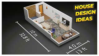 House Design 1 bedroom | 400 sq ft or 10x4 sqm