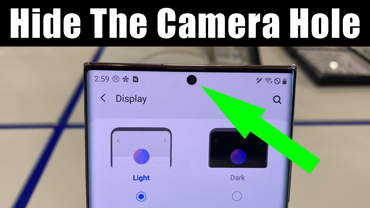 Samsung Galaxy Note Ultra How To Hide The Front Camera Hole Youtube