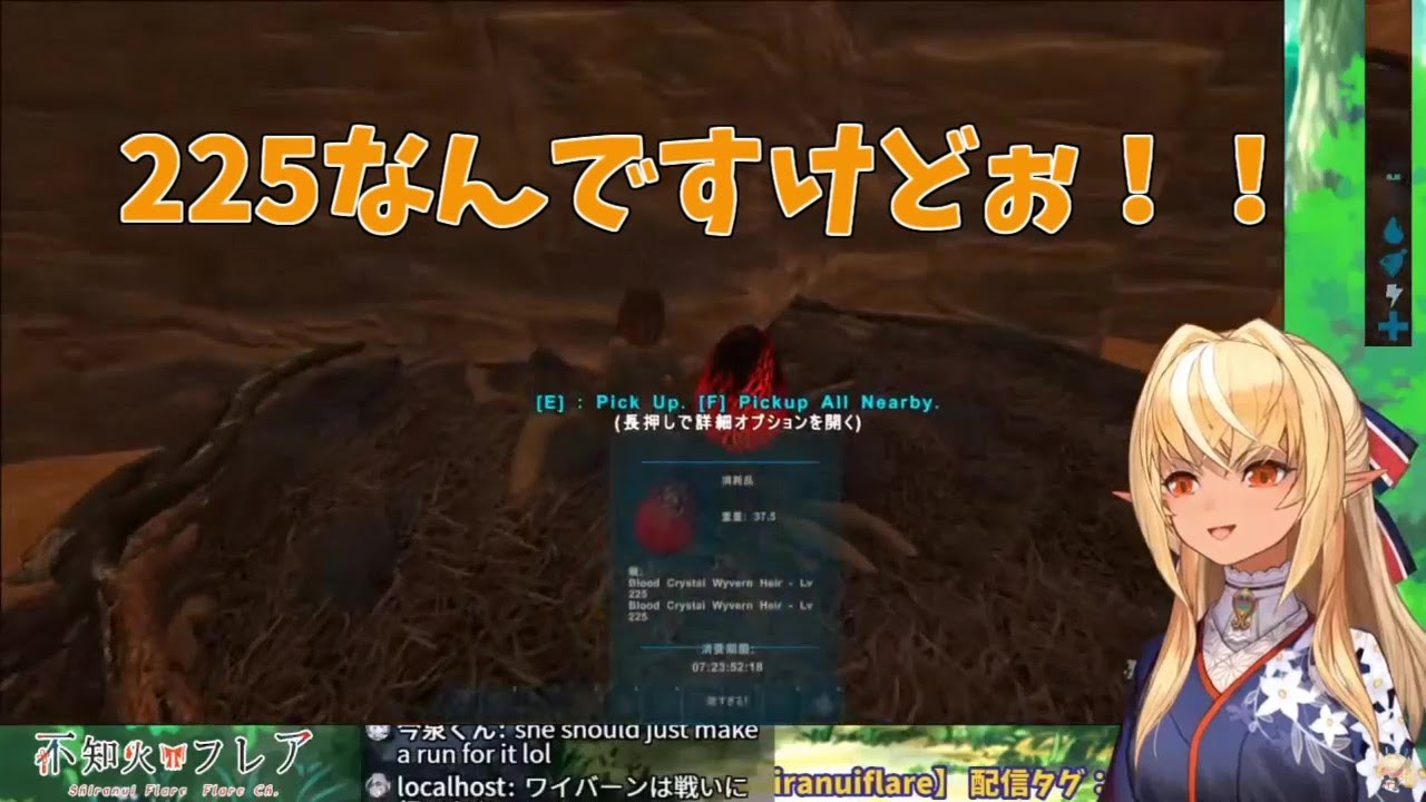 【ARK】ワイバーンの卵チャレンジでMAXLVを走ってGETする奇跡をみせるフレアちゃん【不知火フレア】