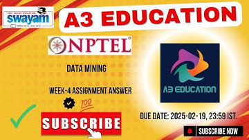 NPTEL Data Mining Week 4 Assignment 4 Answers Solution Quiz | 2025 - Jan