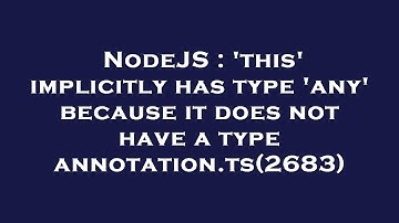 NodeJS : 