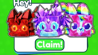 So I Tried INFINITE GLITCH to get FREE HUGE CRYSTAL PETS!