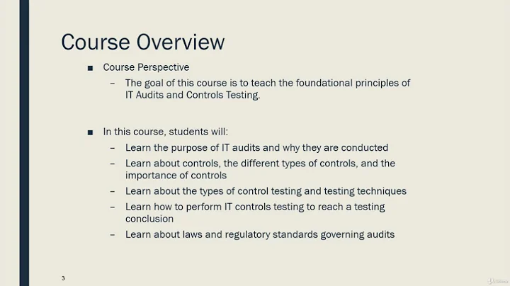 IT Audit Fundamentals | Introduction to Controls and Testing - learn Other IT & Software