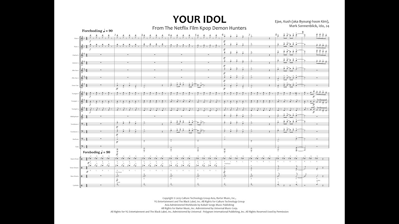 Your Idol - Arranged For Marching Band