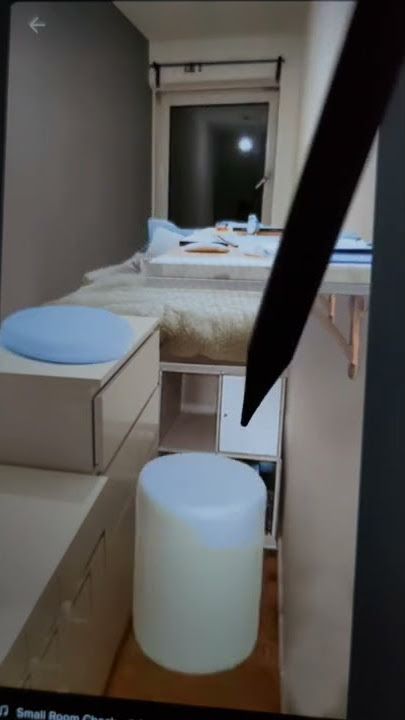 Let's make this terrible tiny room decent! Just a few kallax shelves and a wall mounted desk:)