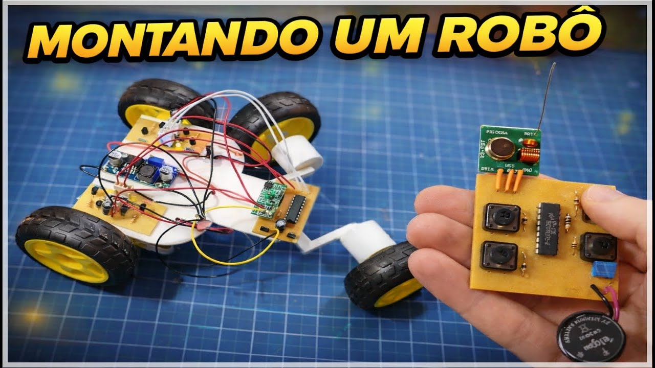 Construí um CARRINHO DE CONTROLE REMOTO sem PROGAMAÇÃO ARDUINO usando impressão 3D (ele anda mesmo)