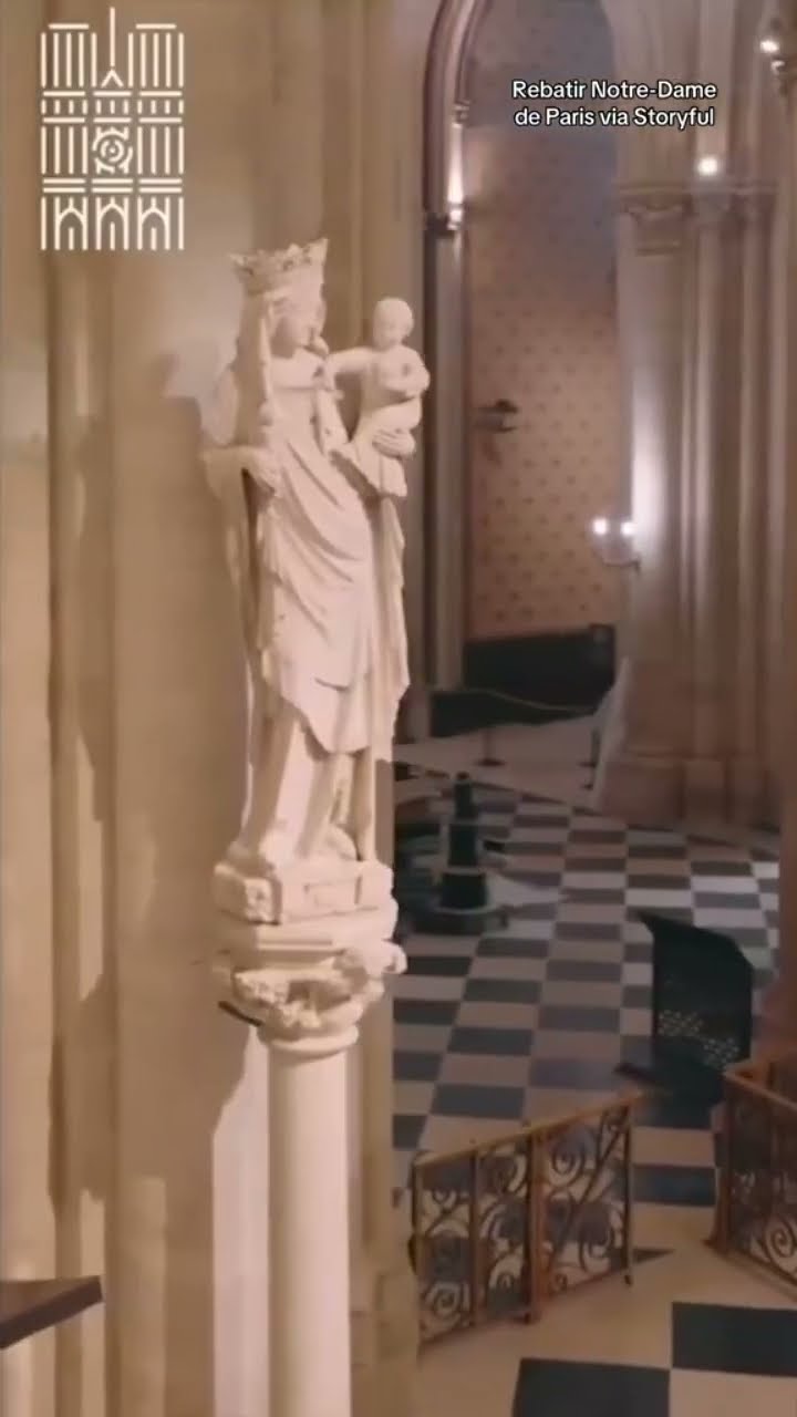 A look inside the newly restored Notre Dame Cathedral in Paris #shorts