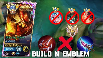 WTF DAMAGE!!/ ALDOUS BEST BUILD N EMBLEM 2025 FOR 1 SHOT IS HERE!!-MLBB