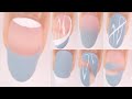 Easy nail art ideas dusty blue nail designs