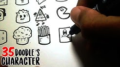 CARA MEMBUAT 35 KARAKTER DOODLE! | Timelapse Drawing - Durasi: 5.02. 