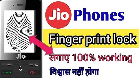 Jio phone के camera को बनाएं fingerprint lock ! How to set camera fingerprint lock in jio phone