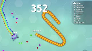 Snake.io | mr.neon scored 843 towards world record | 🤴 king in game screenshot 2