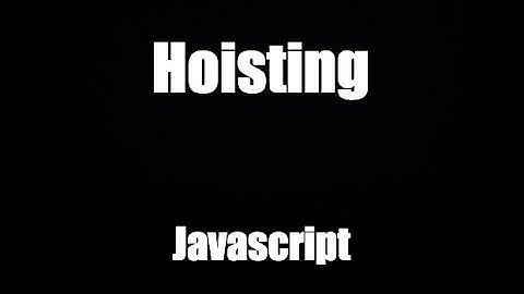 Js 2022: Hoisting