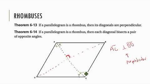 Properties of Rhombuses, Rectangles, and Squares