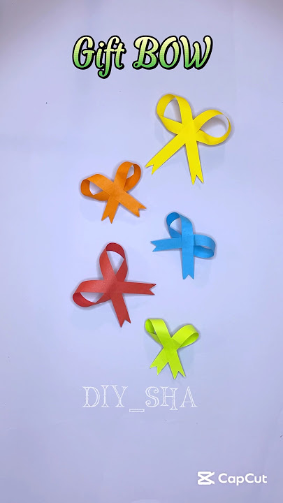 Super Easy Paper Bow #diy #origami #bow #gift #papercraft #easy #tutorial #shorts