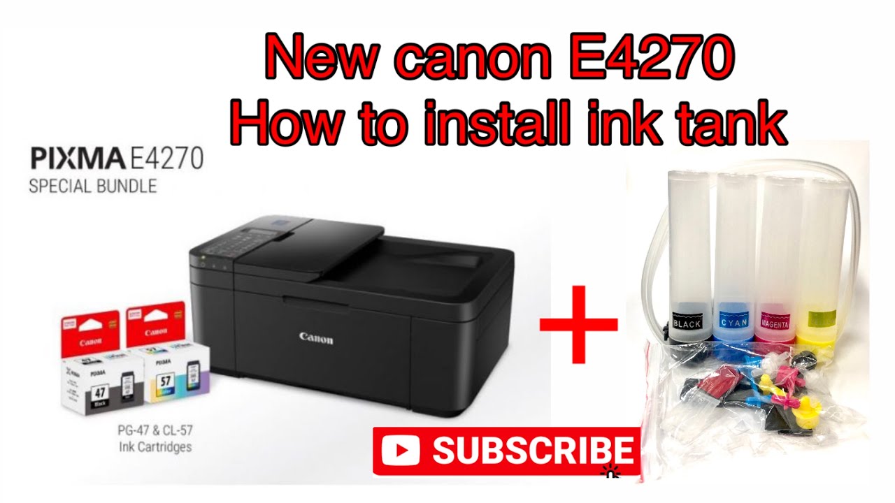 How to install inktank canonE4270 series วิธีติดแทงค์ แคนอน