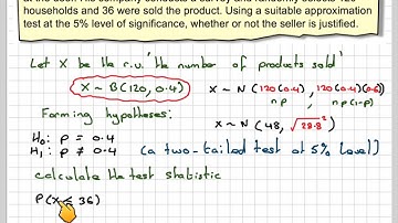 Testing the observed proportion p of a binomial distribution using a normal approximation