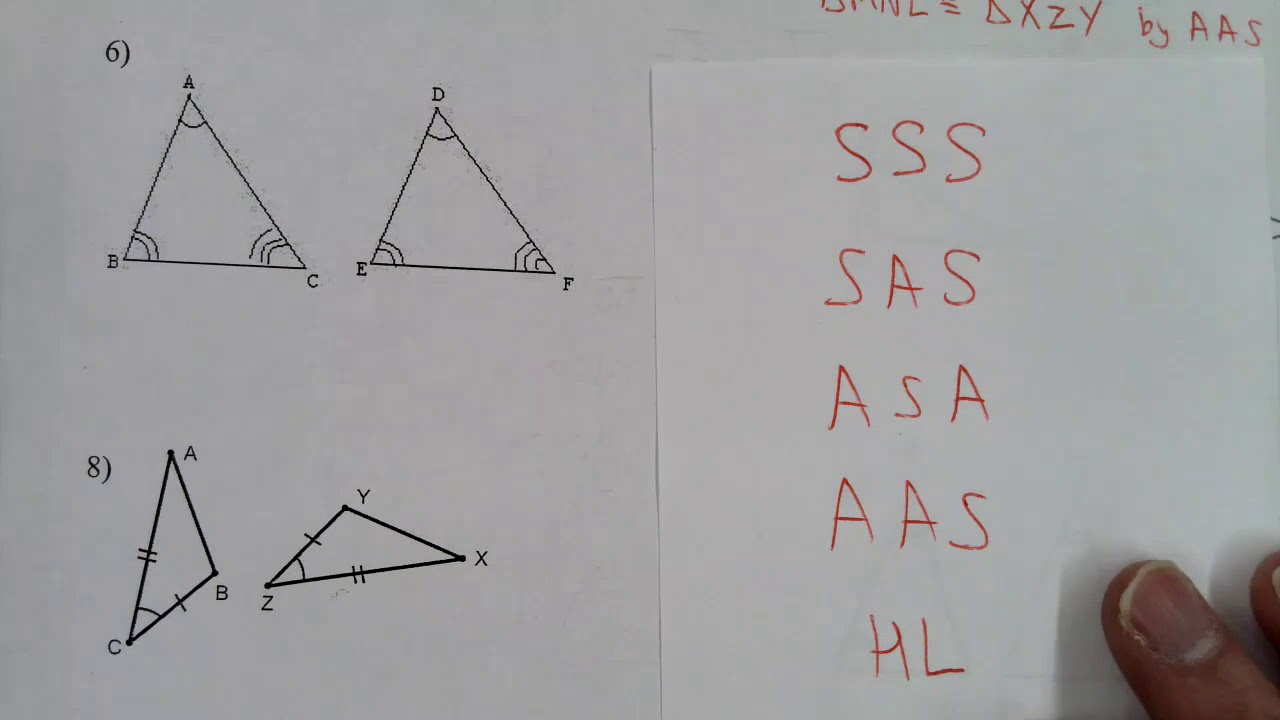 Geometry CP - Review for Quiz - Congruent Triangles - YouTube