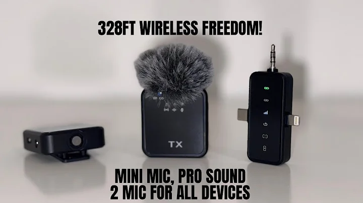 PQRQP 3-in-1 Wireless Lavalier Mic – 328ft Range, 18H Battery for iPhone, Android & Cameras!