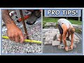 How to set string lines square  lay concrete pavers