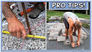 How To Set String Lines, Square & Lay Concrete Pavers