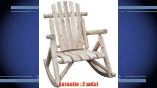 Leco 29420799 Rocking Chair en Bois Rond Epicéa
