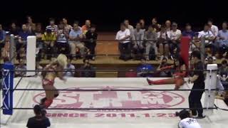 Toni Storm hits the hip attack into the fisherman suplex pin combo TSM #2