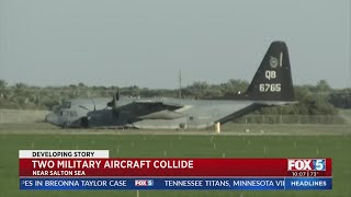 Military Jet Crashes After Mid-Air Collision Northeast Of San Diego