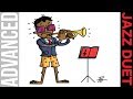 Advanced Jazz Trumpet Duet with solo - Hobo Blues